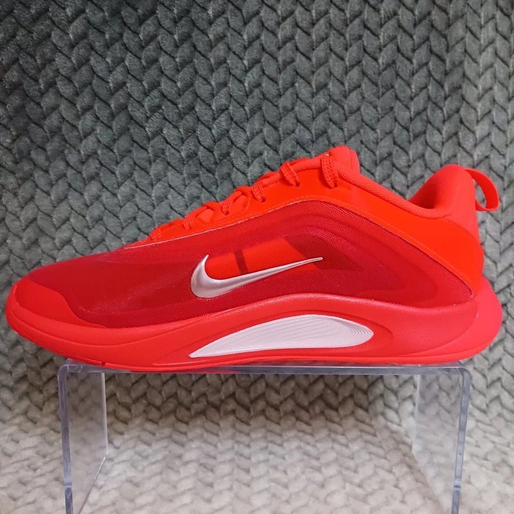 Nike A'One Bright Crimson Pearl Pink GS Basketball Sneakers Shoes Size 5.5Y
